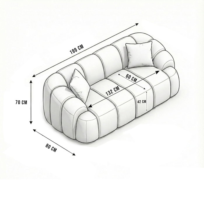 Atelier Del Sofa Octavio - Sofá de 2 plazas Marrón